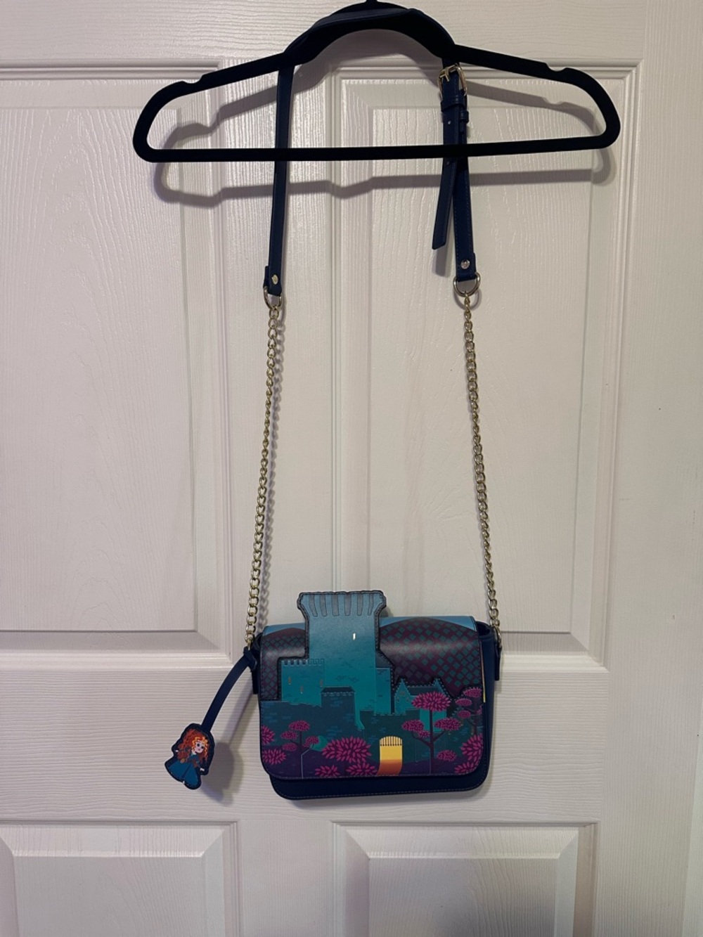 Loungefly  Disney Pixar Brave Crossbody Bag with Gold Chain Strap